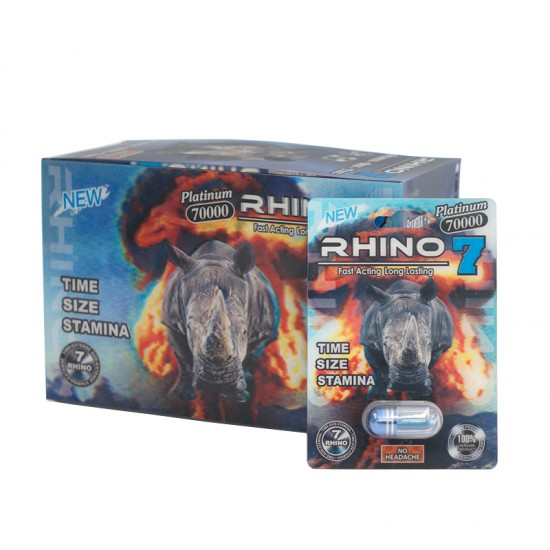 Rhino | Platinum 7 70000 Single 20 Pills Pack